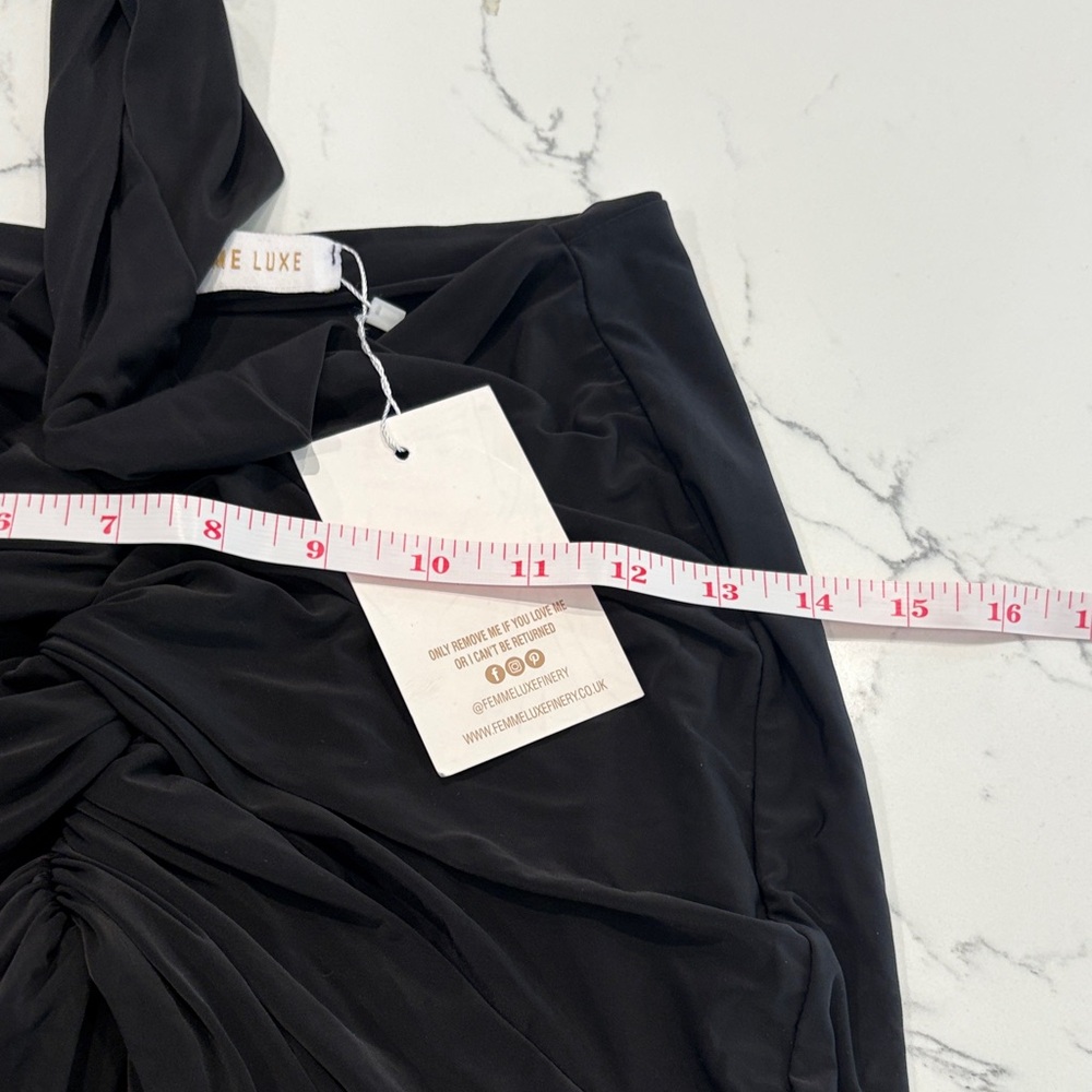 Chic Black Backless Dress by Femme Luxe - Picture 4 of 4